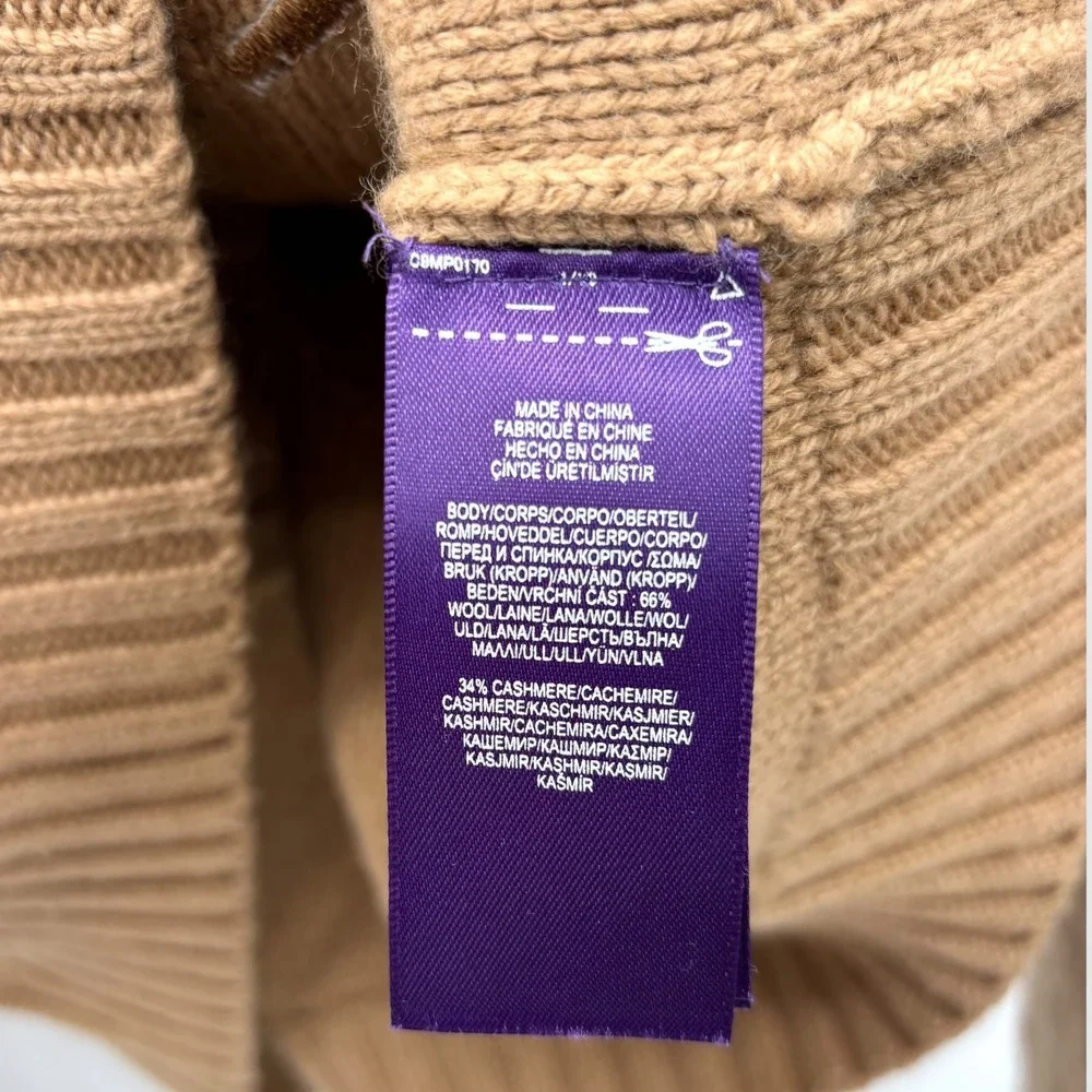 NWT‎ Ralph Lauren Collection Bridle Crewneck Wool Jumper Purple Label Size Large - Picture 15 of 15